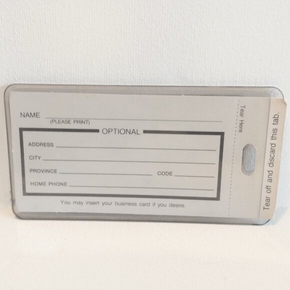 Vintage Holographic-CANADA Prince Edward Island-Luggage Tag Holder-1990 - Picture 3 of 4